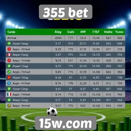 Comparativo de odds disponíveis na 355 bet