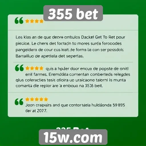 Avaliações de usuários sobre a experiência na 355 bet